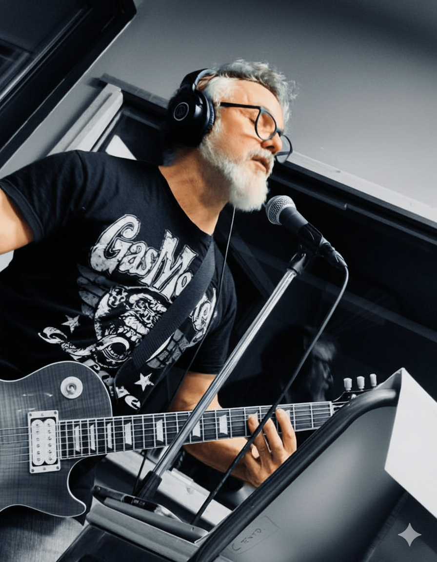 Fotografía de Ramón Lage para redes sociales en versión a color, imagen promocional para fans en Facebook